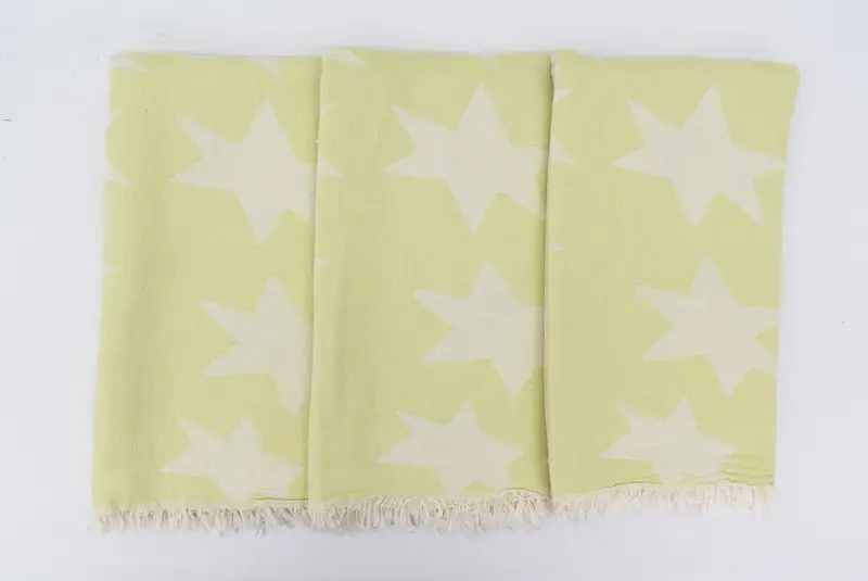 Gifts For Him, Sand-resistant Turkish towel for the beach, 68x36 Cotton Star Design Towel, Peshtemal, Quick-Dry Beach Towel, Cotton towel - 6