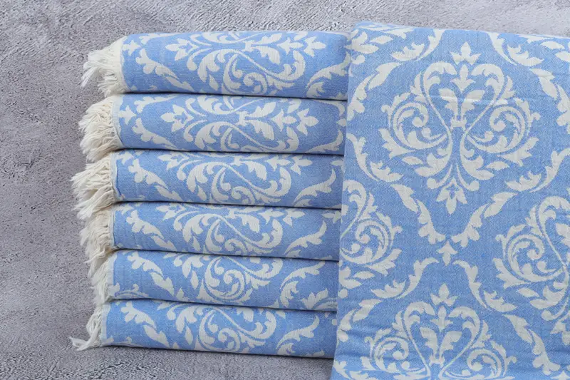Authentic Turkish hammam peshtemal, Beach Towel Bulk, Organic Turkish towel, 68x36 Cotton Baroque Towel, Wedding Gift For Bride, Travel towel - 2