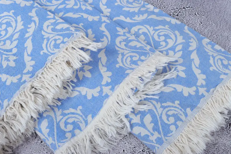 Authentic Turkish hammam peshtemal, Beach Towel Bulk, Organic Turkish towel, 68x36 Cotton Baroque Towel, Wedding Gift For Bride, Travel towel - 6