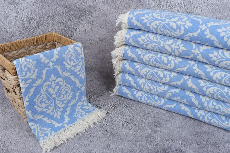 Authentic Turkish hammam peshtemal, Beach Towel Bulk, Organic Turkish towel, 68x36 Cotton Baroque Towel, Wedding Gift For Bride, Travel towel - 4