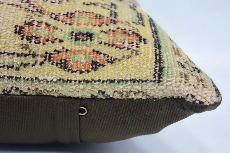 Sofa Cushion Cover, 16x24 Yellow Cushion, Boho Pillow, Wholesale Cushion, Cushion Cover, Pillow for Couch, Kilim Pillow Cover - 5