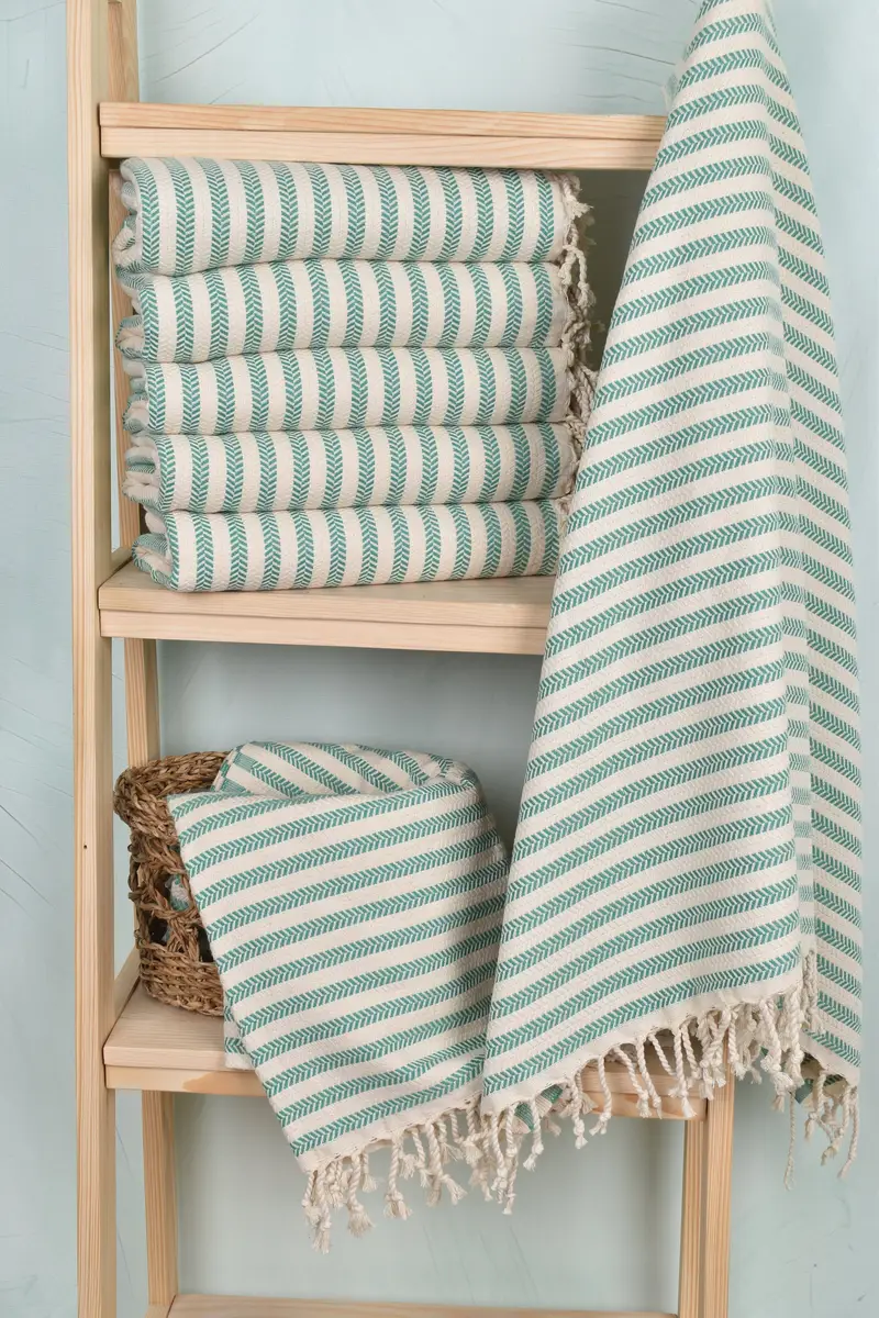 70x40 Cotton Chevron Towel, Halloween Gifts, Quick-dry peshtemal, Monogram Beach Towel, Embroidered Towel, Organic cotton Turkish peshtemal towel - 3