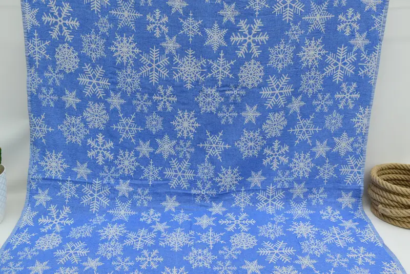 80x40 Cotton Snow Design Towel, Thin towel, Christmas Favors, Turkish bath towel for spa, Beach Towel Bulk, Organic Cotton Towel, Luxury towel - 8