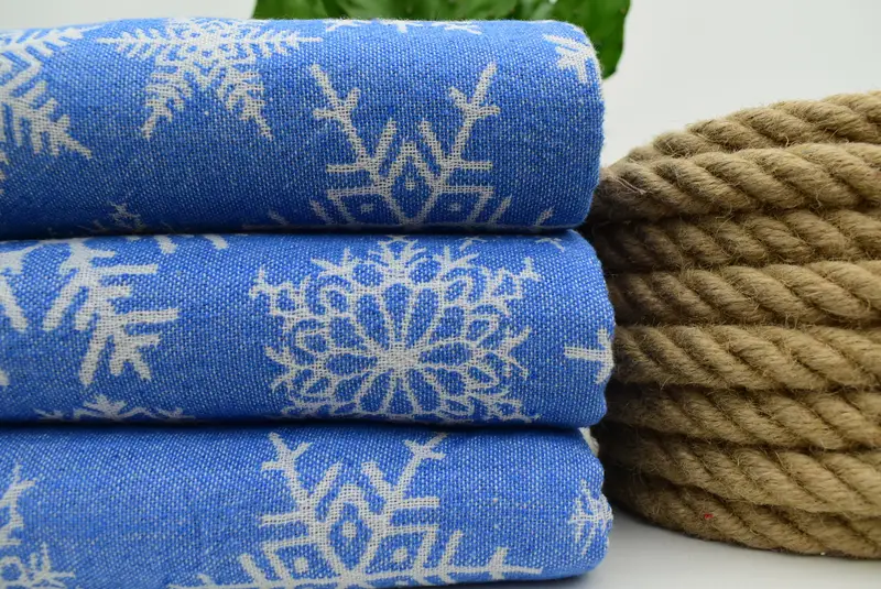 80x40 Cotton Snow Design Towel, Thin towel, Christmas Favors, Turkish bath towel for spa, Beach Towel Bulk, Organic Cotton Towel, Luxury towel - 2