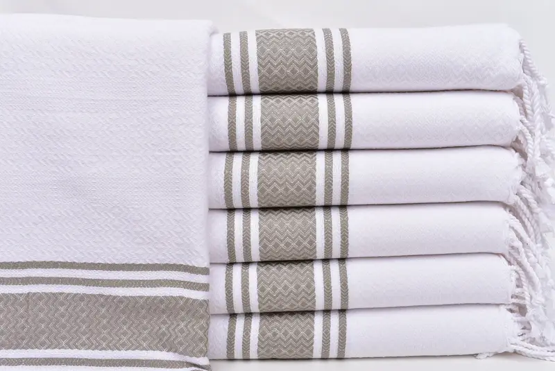 Monogram Beach Towel, Gym Towel, Turkish Towel Beach, Valentines Day Gift, Bachelor Bachelorette Party Favors, 70x40 Cotton Striped Towel - 1