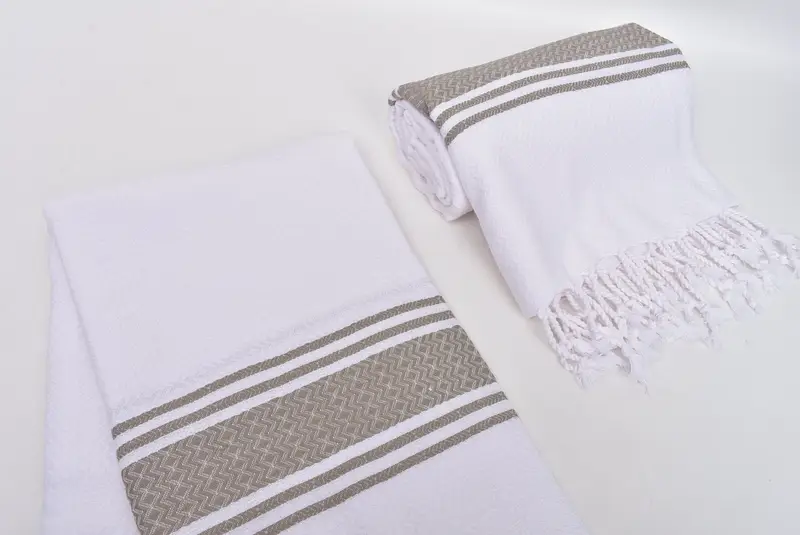 Monogram Beach Towel, Gym Towel, Turkish Towel Beach, Valentines Day Gift, Bachelor Bachelorette Party Favors, 70x40 Cotton Striped Towel - 7