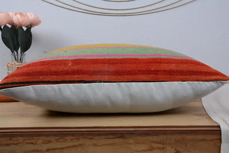 Cushion, 16x24 Red Cushion Cover, Custom Cushion, Gift Pillow, Pillow for Couch, Vintage Kilim Throw Pillow, Authentic Pillow Sham - 5
