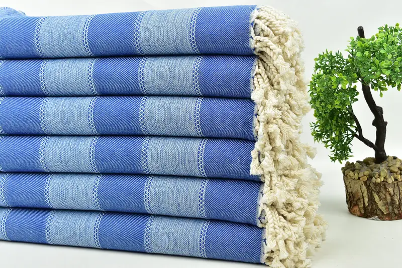68x36 Cotton Striped Towel, Beach Size Towel, Customized Turkish Towel, Turkish towel, Wedding Gifts Towel, Spa Towel, Thin towel, Employee Gifts - 3