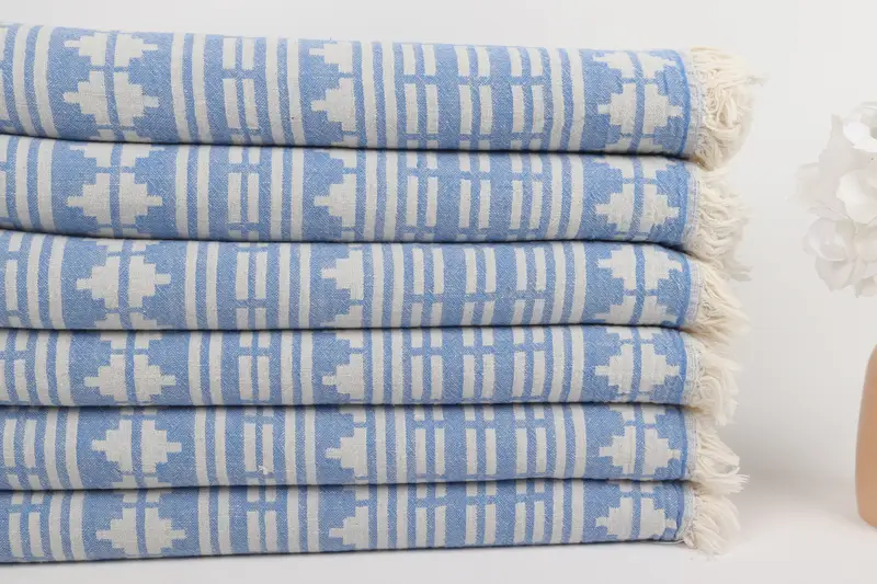 Monogram Turkish Towel, 70x40 Cotton Kilim Design Towel, Family Gift, Family Gift Basket, Best Friend Gift, Bachelor Bachelorette Party Favors - 4