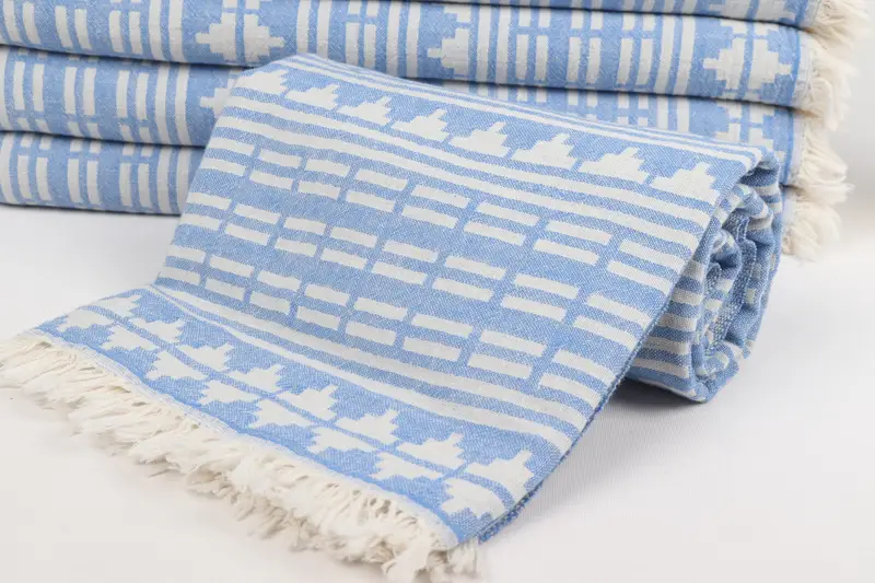 Monogram Turkish Towel, 70x40 Cotton Kilim Design Towel, Family Gift, Family Gift Basket, Best Friend Gift, Bachelor Bachelorette Party Favors - 5
