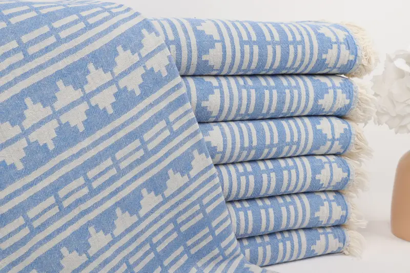 Monogram Turkish Towel, 70x40 Cotton Kilim Design Towel, Family Gift, Family Gift Basket, Best Friend Gift, Bachelor Bachelorette Party Favors - 2