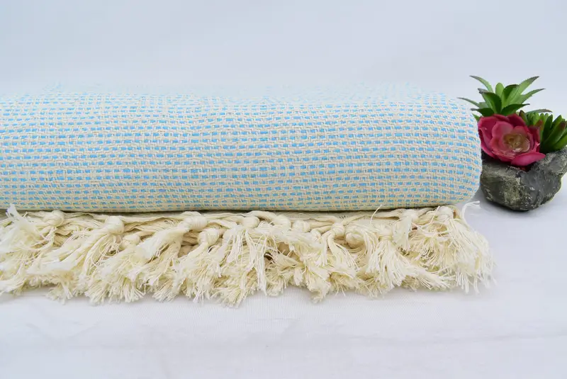 Bedspread, Wedding Gift Customized Blanket, Throw Blanket, 104x80 Cotton Diamond Towel, Organic Throw, Decorative Blanket, Mother Of The Groom Gift - 1