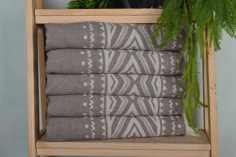 Bathroom Towel Brown Cotton Tea Towel, Hand Towel, 40x24 Inches