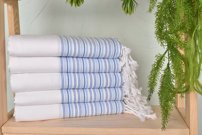 Sand-resistant towel, Bridesmaid Towel, 70x40 Cotton Striped Towel, Personalized Turkish Towel, Fouta towel, Personalised Gift, Pool Towels - 2
