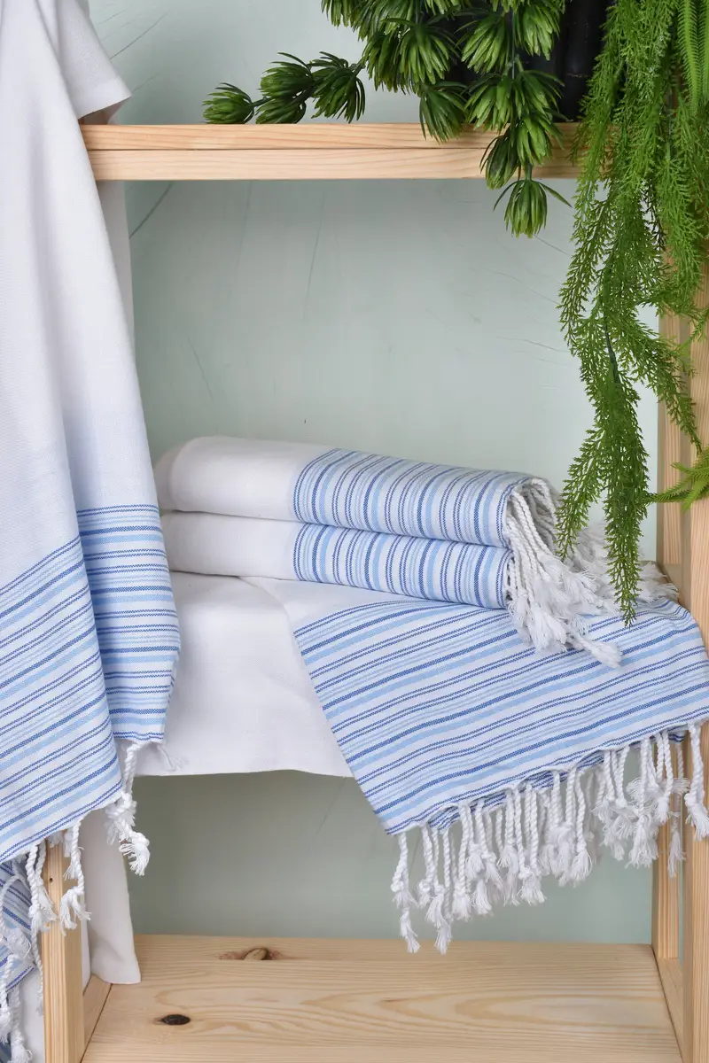 Sand-resistant towel, Bridesmaid Towel, 70x40 Cotton Striped Towel, Personalized Turkish Towel, Fouta towel, Personalised Gift, Pool Towels - 6
