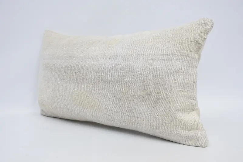 12x24 White Cushion, Throw Kilim Pillow, Kilim Pillow Cover, Ikat Pillow Cover, Bohemian Cushion Pillow Case, Pillow Sham, Ethnical Kilim Rug Pillow - 5