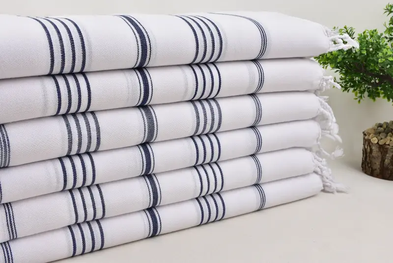 Personalized Beach Towel, Organic Cotton Towel, Monogram Towels, Spa Gift, 70x40 Cotton Striped Towel, Spa Towel, Bridesmaid Gifts, Wedding Favors - 3