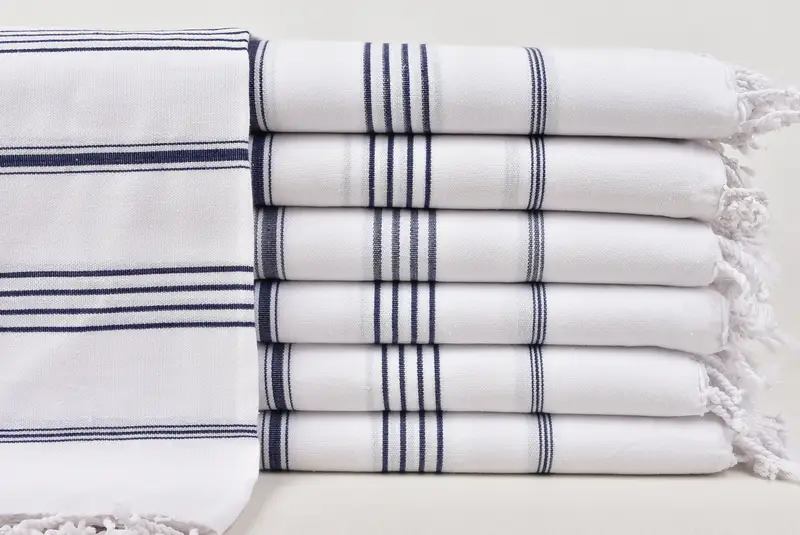 Personalized Beach Towel, Organic Cotton Towel, Monogram Towels, Spa Gift, 70x40 Cotton Striped Towel, Spa Towel, Bridesmaid Gifts, Wedding Favors - 1