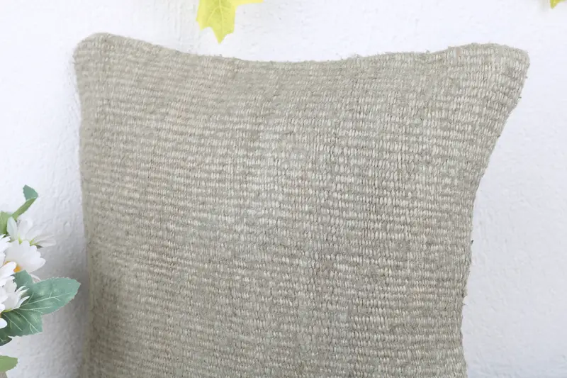 Handwoven Pillow Sham, Handmade Kilim Cushion, Throw Kilim Pillow, 12x12 Brown Cushion, Rustic Pillow, Kilim Pillow, Pillow Case - 5