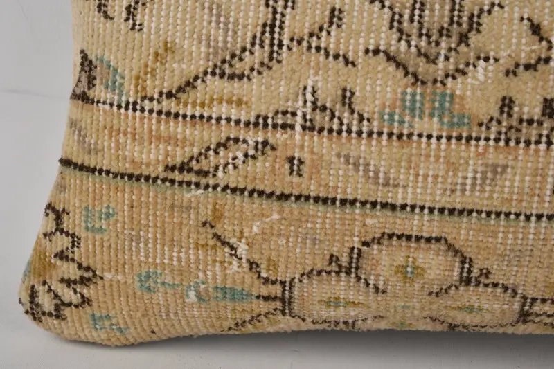 Indoor Cushion Case, Vintage Kilim Pillow, Handmade Cushion Case, Kilim Pillow, Handmade Kilim Cushion, Pillow Case, 12x24 Beige Pillow - 4
