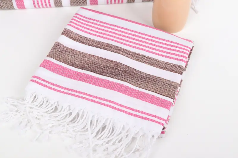 Cotton towel, Lightweight Turkish towel, Turkish bath towel, Summer Towel, Best Wedding Gift, Boyfriend Christmas Gift, 70x40 Cotton Striped Towel - 5