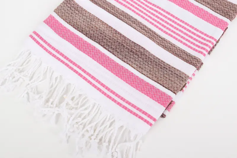 Cotton towel, Lightweight Turkish towel, Turkish bath towel, Summer Towel, Best Wedding Gift, Boyfriend Christmas Gift, 70x40 Cotton Striped Towel - 7