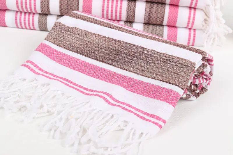 Cotton towel, Lightweight Turkish towel, Turkish bath towel, Summer Towel, Best Wedding Gift, Boyfriend Christmas Gift, 70x40 Cotton Striped Towel - 4