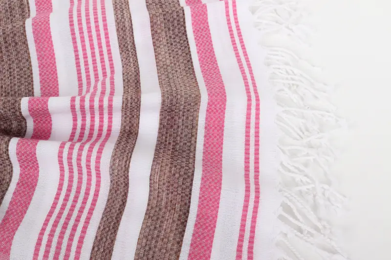 Cotton towel, Lightweight Turkish towel, Turkish bath towel, Summer Towel, Best Wedding Gift, Boyfriend Christmas Gift, 70x40 Cotton Striped Towel - 8