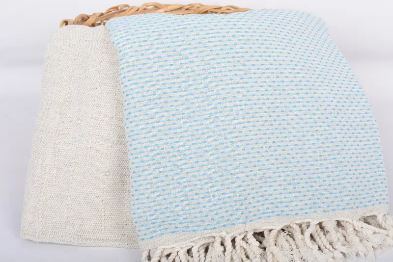 Throw Blanket, Bohemian Bedspread, Woven Throw Blanket, Bridal Shower Gift, 96x96 Cotton Polka Dot Towel, Bachelorette Party Gifts For Bride - 4