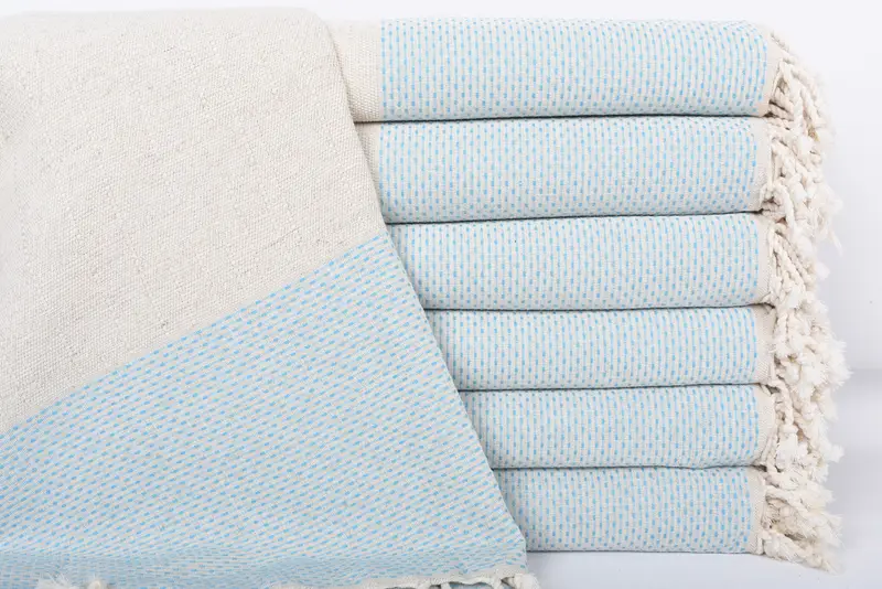 Throw Blanket, Bohemian Bedspread, Woven Throw Blanket, Bridal Shower Gift, 96x96 Cotton Polka Dot Towel, Bachelorette Party Gifts For Bride - 1