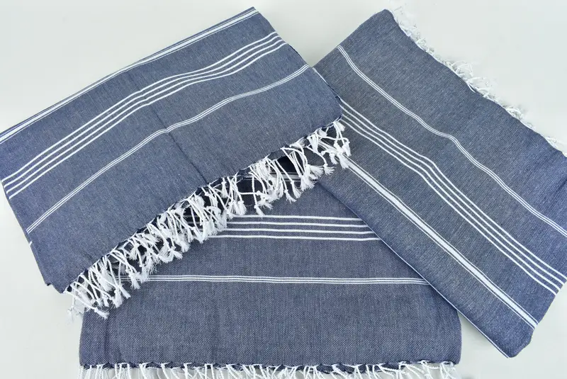 Turkish Blanket, Turkish Towel Beach Blanket, Personalized Gifts, Housewarming Gift, 96x80 Cotton Striped Towel, Throw Blankets for Couch - 6