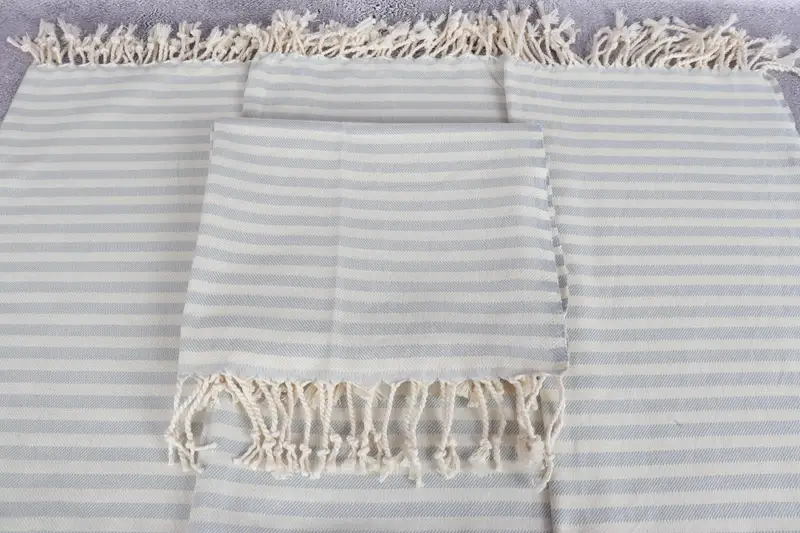 Turkish Hand Towel, 40x24 Cotton Striped Towel, Gift For Wedding Day, Anniversary Gift For Her, Small Bath Towels, Bathroom Towels, Decorative Towel - 4