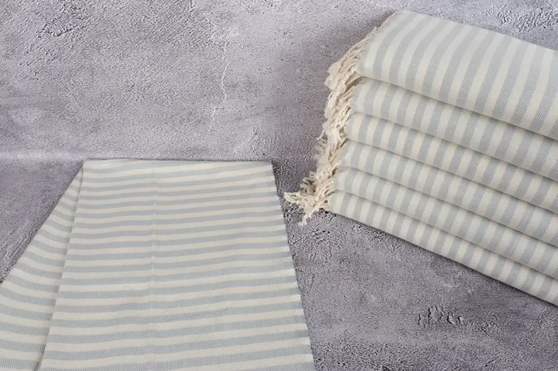 Turkish Hand Towel, 40x24 Cotton Striped Towel, Gift For Wedding Day, Anniversary Gift For Her, Small Bath Towels, Bathroom Towels, Decorative Towel - 2