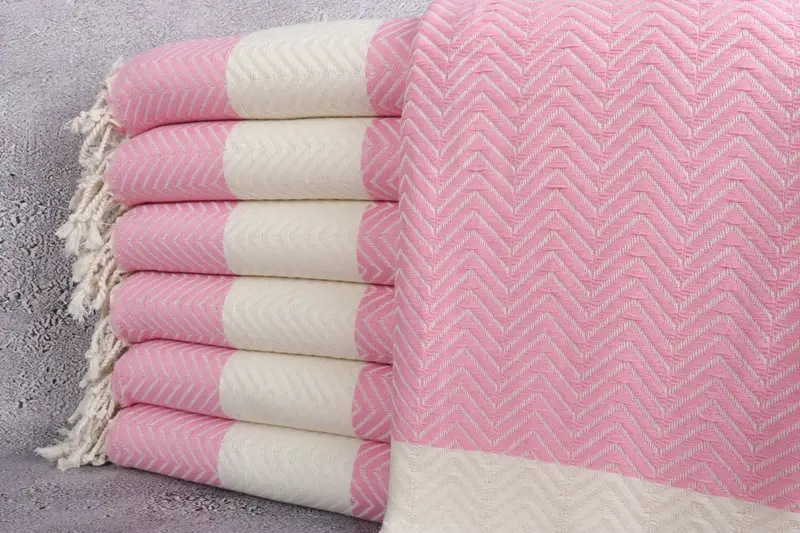 70x40 Cotton Zig zag Towel, Beach Theme Bachelorette Party Gifts, Bridesmaid Gift Towel, Maid Of Honor Gift, Home Decor Gifts, Cotton towel - 1