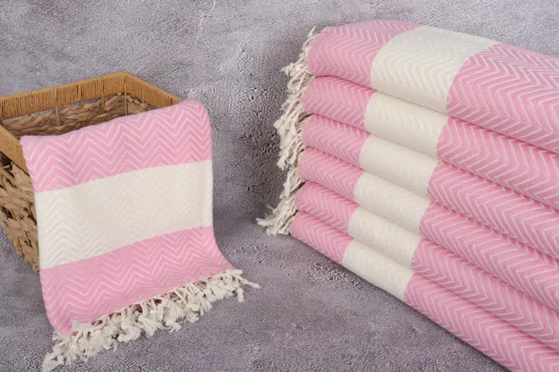 70x40 Cotton Zig zag Towel, Beach Theme Bachelorette Party Gifts, Bridesmaid Gift Towel, Maid Of Honor Gift, Home Decor Gifts, Cotton towel - 3