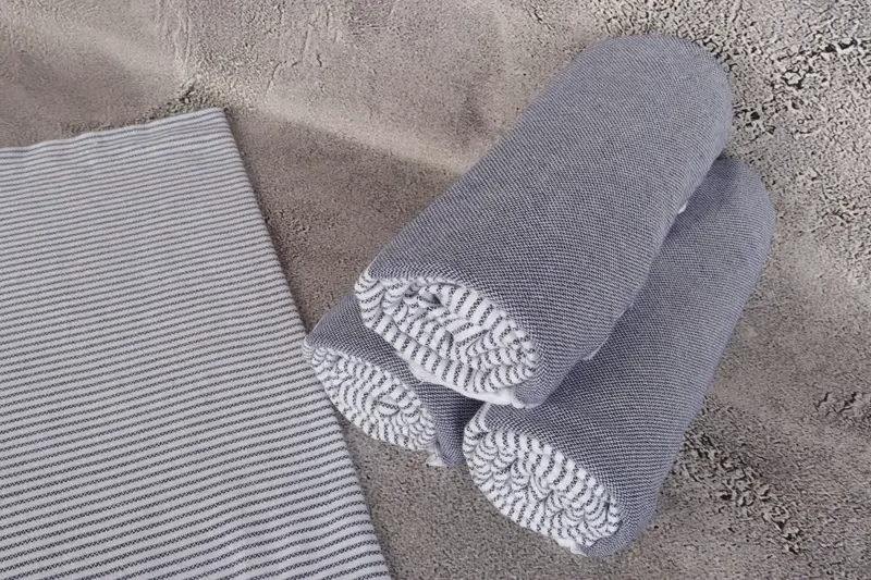 Gift For Her, Best lightweight Turkish towel for travel USA, Bachelor Bachelorette Party Favors, 70x40 Cotton Striped Towel, Hammam towel, Home Gift - 8