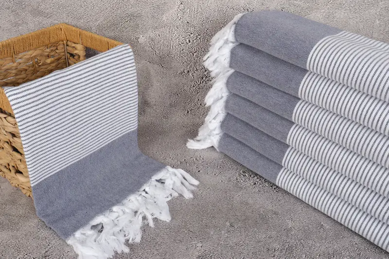 Gift For Her, Best lightweight Turkish towel for travel USA, Bachelor Bachelorette Party Favors, 70x40 Cotton Striped Towel, Hammam towel, Home Gift - 3