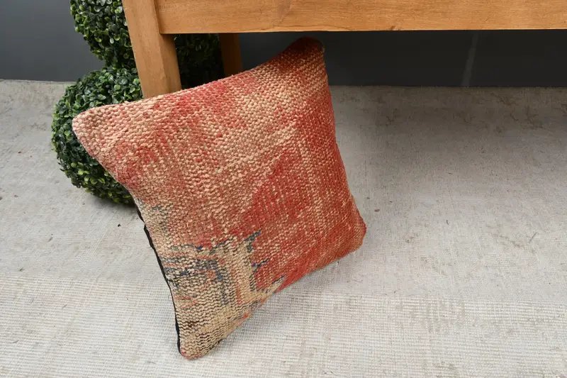 Gift Pillow, 14x14 Red Cushion Cover, Wholesale Pillow Case, Vintage Pillow, Sofa Pillow Case, Pillow Cover, Boho Pillow Sham Cover - 7