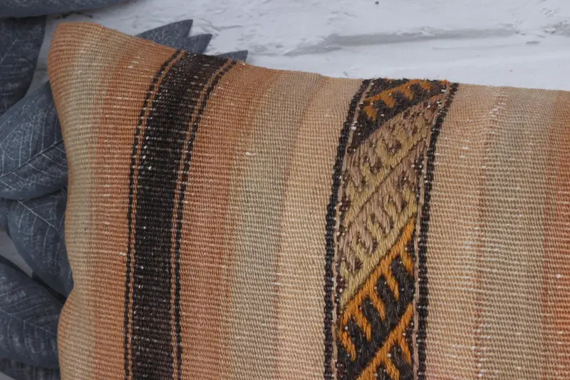 Cushion Cover, Sofa Cushion, Home Decor Pillow, Pillow for Sofa, Aztec Pillow Cover, 12x36 Beige Cushion Case, Toss Pillow Cover, Kilim Pillow Cover - 2