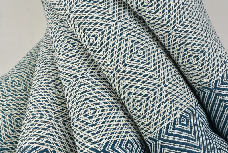Organic Throw, 92x80 Cotton Diamond Towel, Wedding Hand Made Gift, Woven Throw Blanket, Monogram Blanket, Personalized Gifts, Christmas Gift Blanket - 5