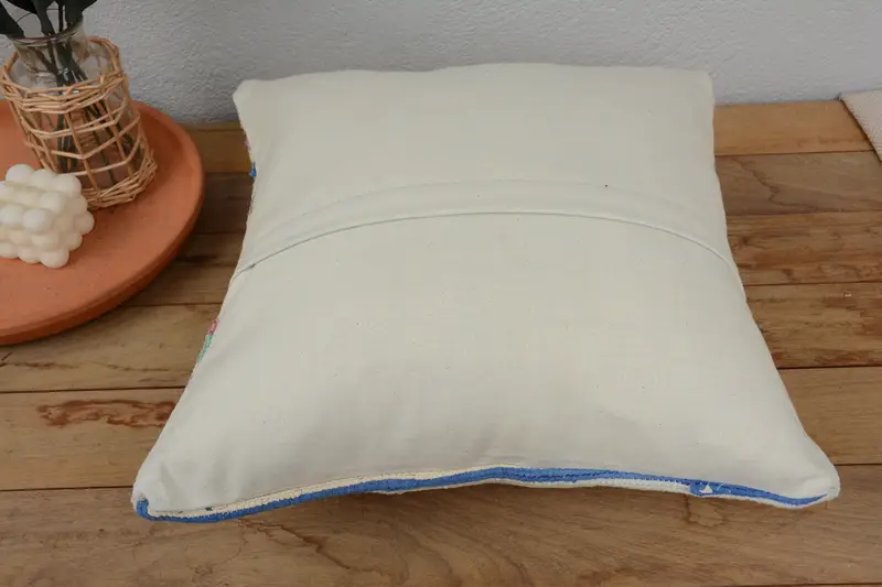 Gift Pillow, Pillow, Boho Pillow, Cozy Throw Pillow Cover, 16x16 Blue Cushion, Interior Designer Pillow, Living Room Throw Pillow Case - 6