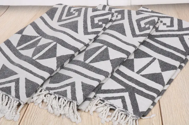Monogrammed Beach Towel, Handmade Gift, Luxury towel, Peshtemal Towel USA, 70x40 Cotton Geometric Towel, Custom Wedding Gifts, Holiday Towel - 7
