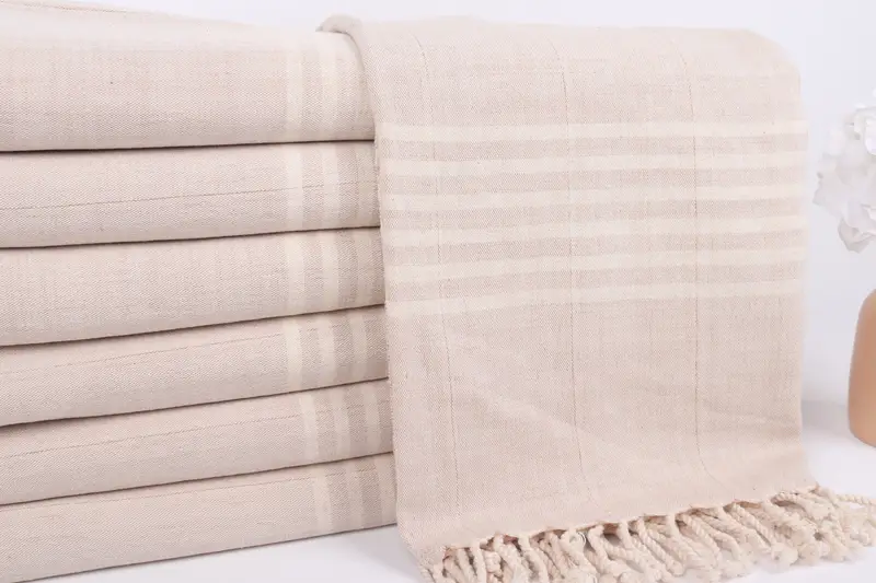 Bridesmaid Gift Towel, 70x40 Linen Striped Towel, Personalized Wedding Gift, Large Turkish Towel, Handwoven Turkish bath towel, Employee Gifts - 2
