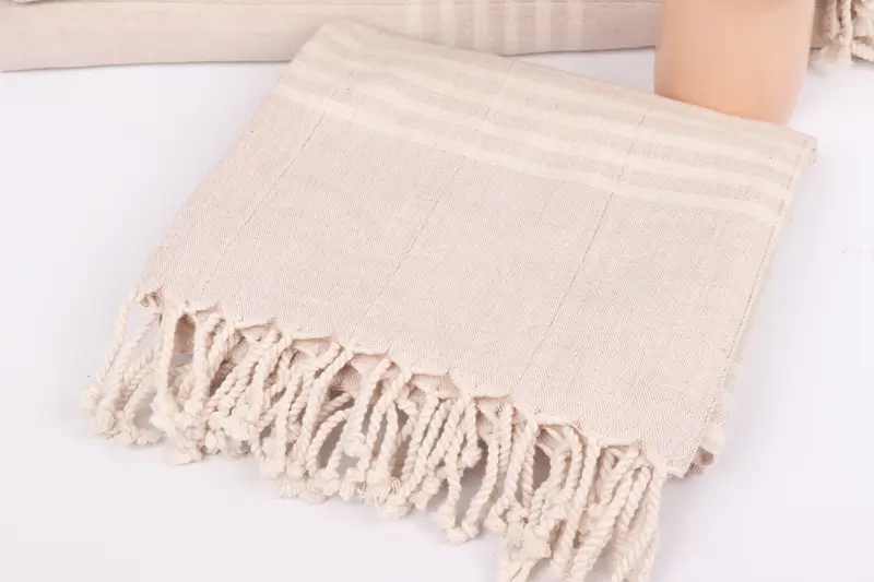 Bridesmaid Gift Towel, 70x40 Linen Striped Towel, Personalized Wedding Gift, Large Turkish Towel, Handwoven Turkish bath towel, Employee Gifts - 5