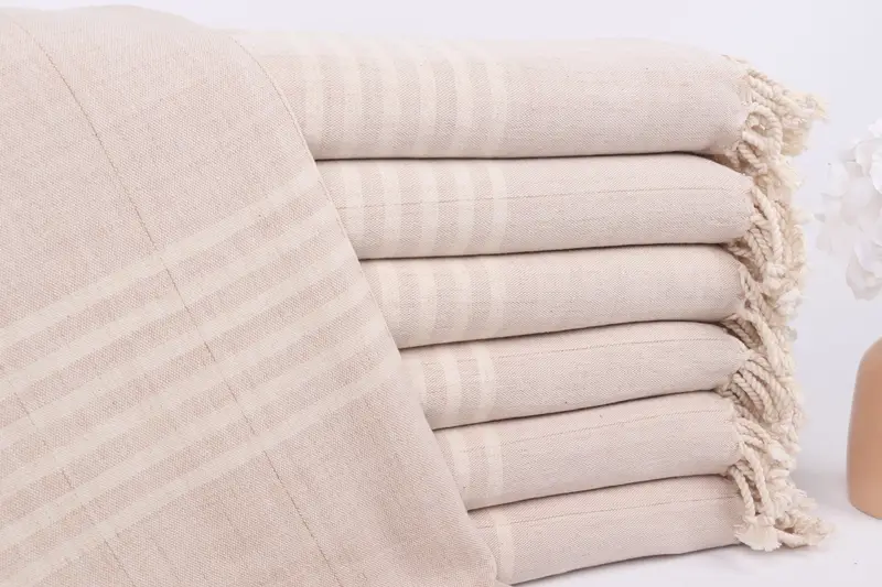 Bridesmaid Gift Towel, 70x40 Linen Striped Towel, Personalized Wedding Gift, Large Turkish Towel, Handwoven Turkish bath towel, Employee Gifts - 1