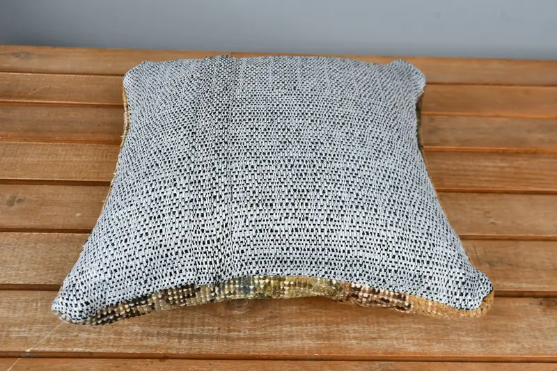 Vintage Kilim Pillow, Accent Throw Pillow Case, 12x12 Orange Pillow Sham, Kilim Pillow Cover, Pillow for Sofa, Outdoor Pillow Cover, Cushion Cover - 5