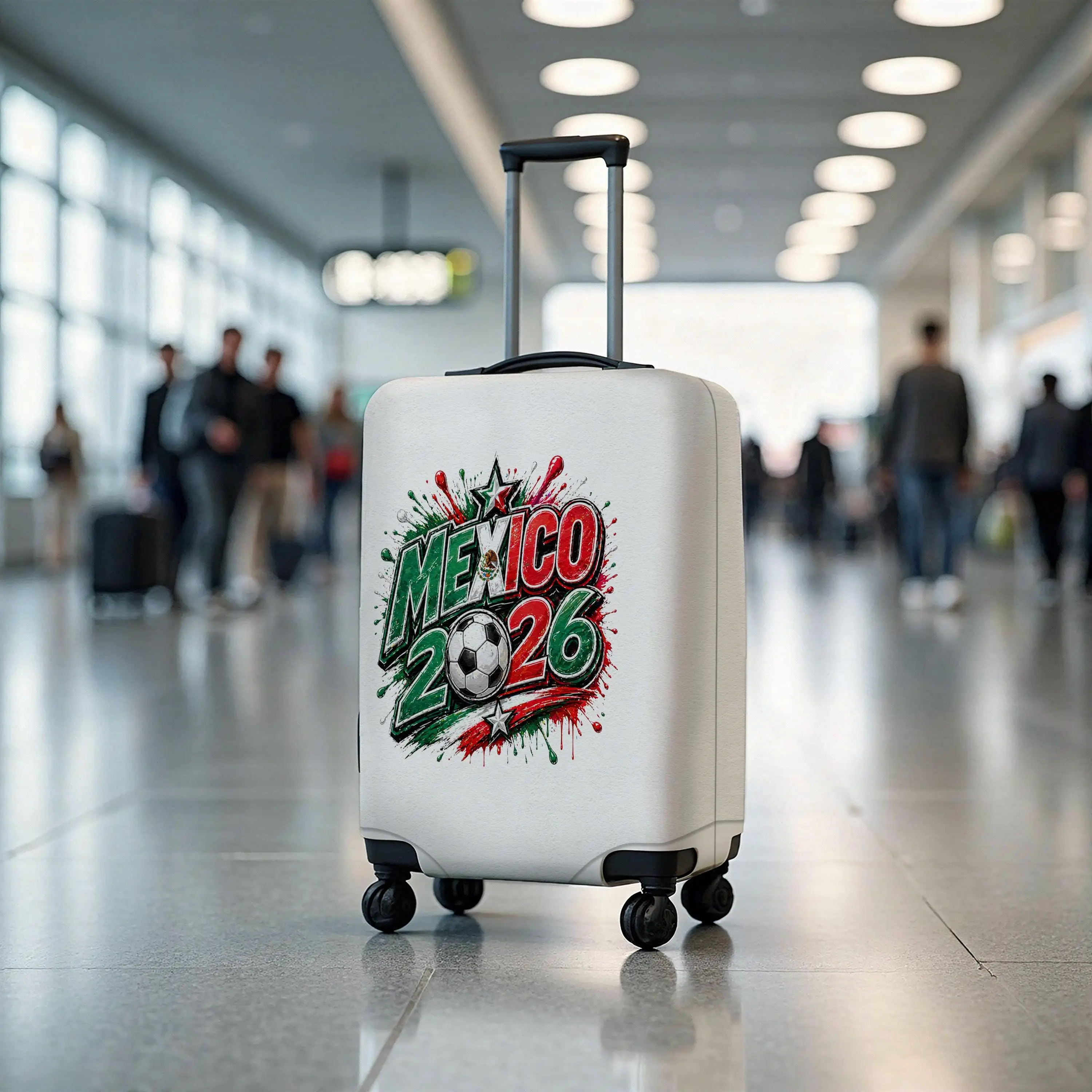 Mexiko-Fußball-Gepäckhülle, 2026 Fußball-Fan-Kofferschutz, Sport-Reisehülle - 1