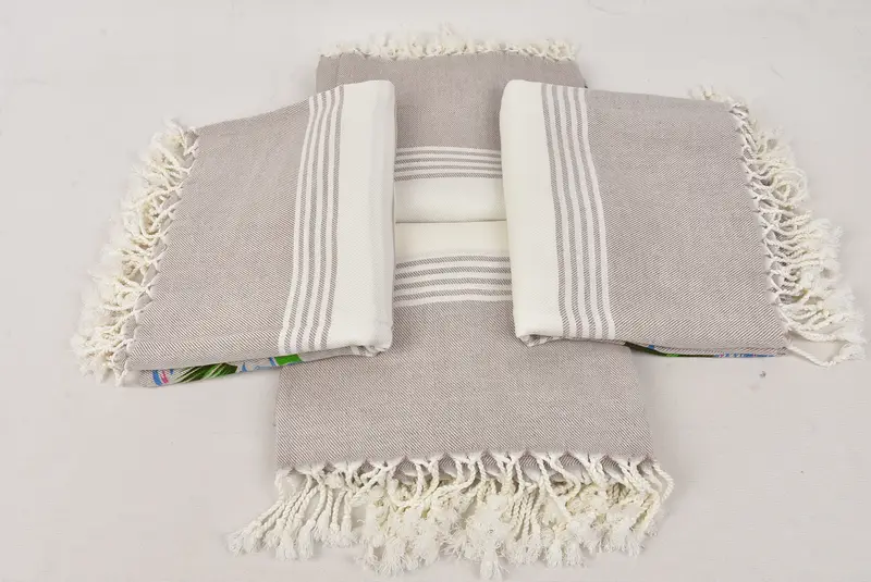 Turkish beach towel, 70x40 Cotton Summer Print Striped Towel, Wedding Favors, Embroidery Towels, Sand-Resistant Peshtemal, Lightweight Turkish towel - 6