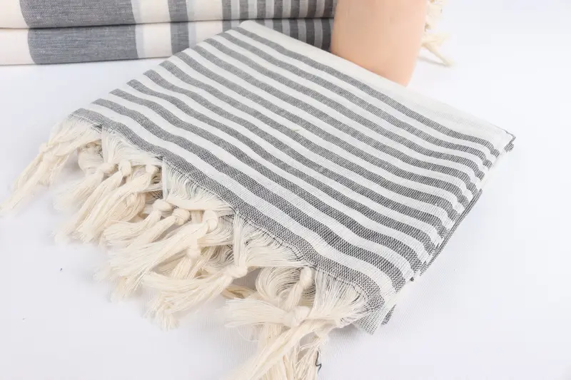 Welcome Wedding Gift, Bachelorette Favors Beach, Bridesmaid Gift Towel, 70x40 Cotton Striped Towel, Cotton towel, Bachelorette Party Gift - 5
