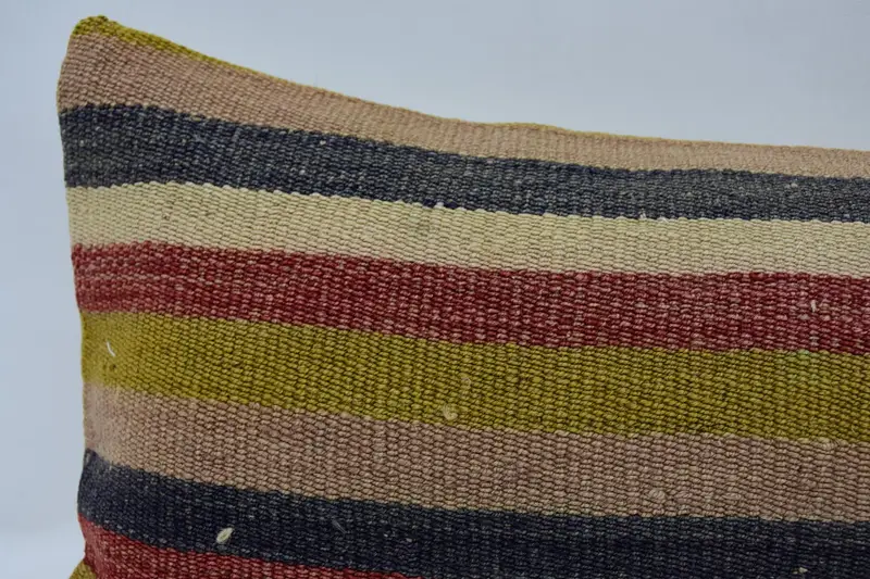 Morroccon Kilim Cushion Cushion Case, Interior Designer Pillow, Handwoven Pillow Cover, Cushion, Boho Pillow, 12x48 Red Cushion, Turkish Pillow - 2